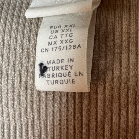 H&M Cream Ribbed Long Sleeve Top - Picture 4 of 5